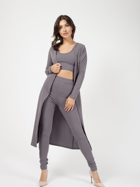 Womens Sleeveless Collared Cropped Waistcoat Top Trouser Co Ord
