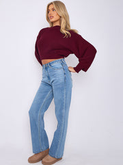 Straight Leg Denim Jeans