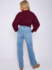 Straight Leg Denim Jeans