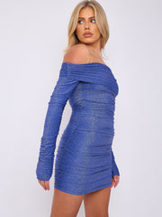 Lurex Ruch -Bardot -Kleid