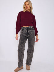 Straight Leg Denim Jeans