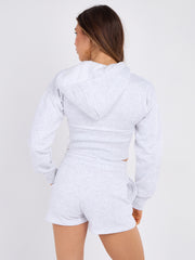 High Waist Hoodie & Shorts Co-ord