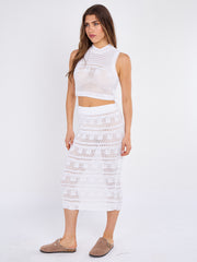 Knooptop en spleet Maxi Rok-co-ord