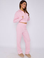 Soft Ribbed Zip Hoodie & Trouser Co-ord