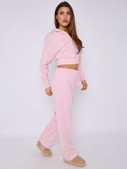 Soft Ribbed Zip Hoodie & Trouser Co-ord