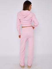 Soft Ribbed Zip Hoodie & Trouser Co-ord