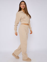 Soft Ribbed Zip Hoodie & Trouser Co-ord
