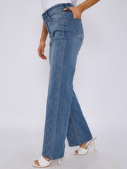 Jeans delanteros delanteros de Diamante Studded