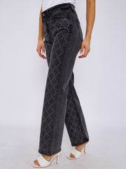 Jeans delanteros delanteros de Diamante Studded