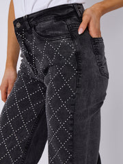 Jeans delanteros delanteros de Diamante Studded