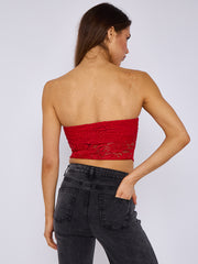 Lace Bandeau Crop Top