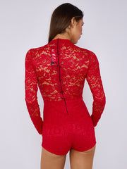 Lace Detail High Neck -Knoten -Detailkleid (Kopie)