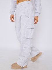 Cropped Zip Up Sweatshirt & Cargo Trouser Tracksuit