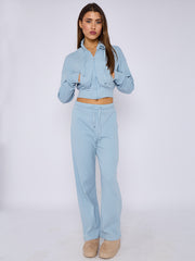 Soft Ribbed Zip Hoodie & Trouser Co-ord