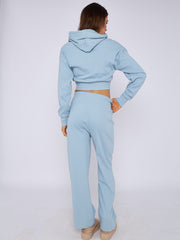 Soft Ribbed Zip Hoodie & Trouser Co-ord