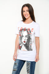 Vogue Graphic Printed T Shirt