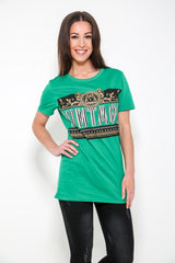 Vintage -Grafik -gedrucktes T -Shirt