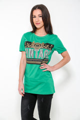 Vintage -Grafik -gedrucktes T -Shirt