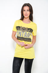 Vintage -Grafik -gedrucktes T -Shirt