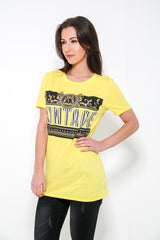 Vintage -Grafik -gedrucktes T -Shirt