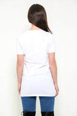 Camiseta de estampado de tigre dorado