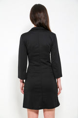 Tuxedo Style Fitted Blazer Dress