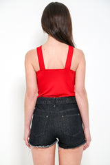 V Neck Strap Bodysuit