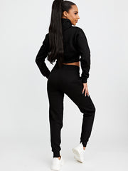 Embroidered Have A Good Day Zip Hoodie & Jogger Co-ord