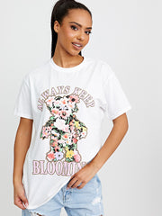 Always Keep Blooming Graphic Printed T-Shirt