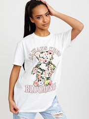 Always Keep Blooming Graphic Printed T-Shirt