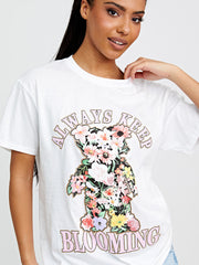 Always Keep Blooming Graphic Printed T-Shirt