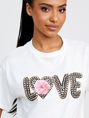 Rose Love Graphic Printed T-Shirt