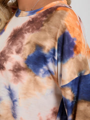 Tie-Dye Splash Oversized Boyfriend Tunic T-Shirt