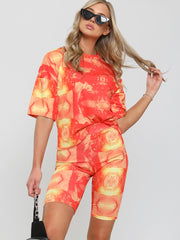 Ribbed Tie Dye Top & Shorts Co-ord
