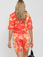 Ribbed Tie Dye Top & Shorts Co-ord