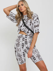 Ribbed Tie Dye Top & Shorts Co-ord