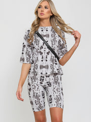 Ribbed Tie Dye Top & Shorts Co-ord