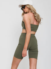 Bandeau Crop Top & Cycling Shorts Co-ord
