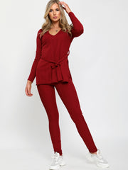 Ribbed Side Split Top & Trouser Co-ord