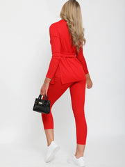 Ribbed Side Split Top & Trouser Co-ord