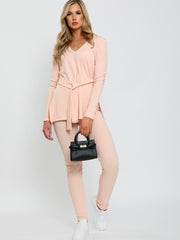 Ribbed Side Split Top & Trouser Co-ord