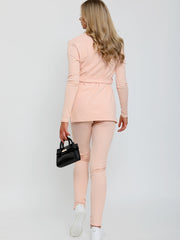 Ribbed Side Split Top & Trouser Co-ord