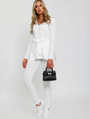 Ribbed Side Split Top & Trouser Co-ord