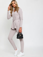 Ribbed Side Split Top & Trouser Co-ord