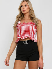 Shirted Frill Sem Hemsschecktoper