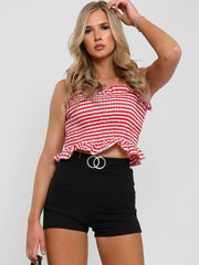 Shirted Frill Sem Hemsschecktoper