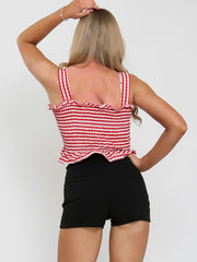 Shirted Frill Sem Hemsschecktoper