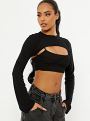 2 Piece Tie Knot Ribbed Crop Top