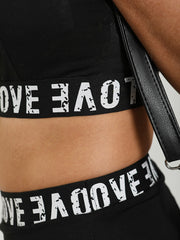 Love Tape Crop Top & Shorts Co-ord