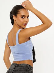 Twist Knot Cut Out Strappy Crop Top